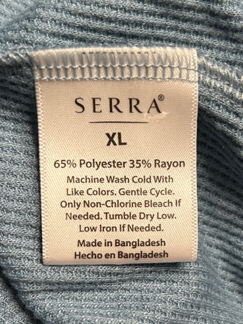 Serra Light Aqua Blue Waffle Knit Henley Short Pajama Set - Picture 6 of 12